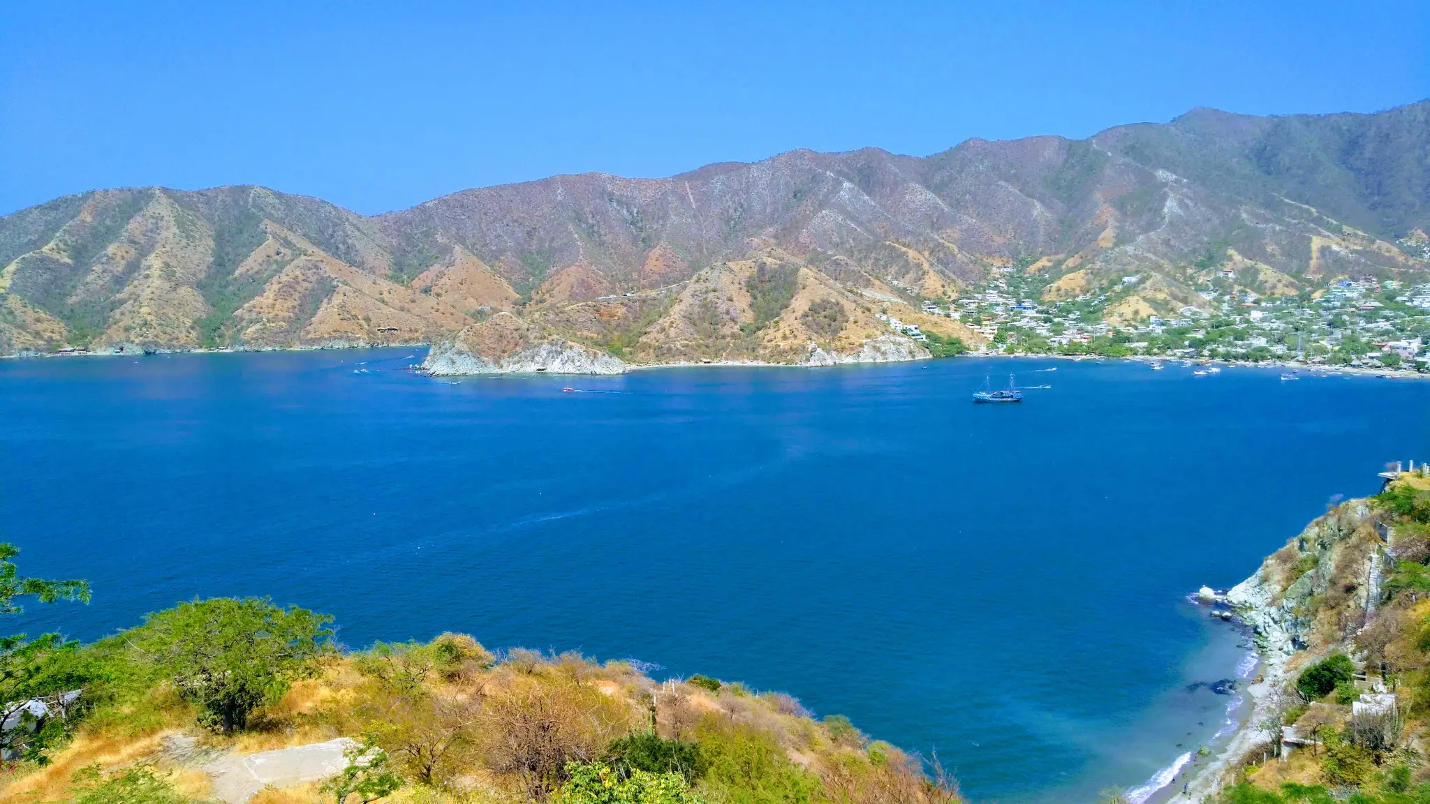 Vista panorámica de la bahía de Taganga