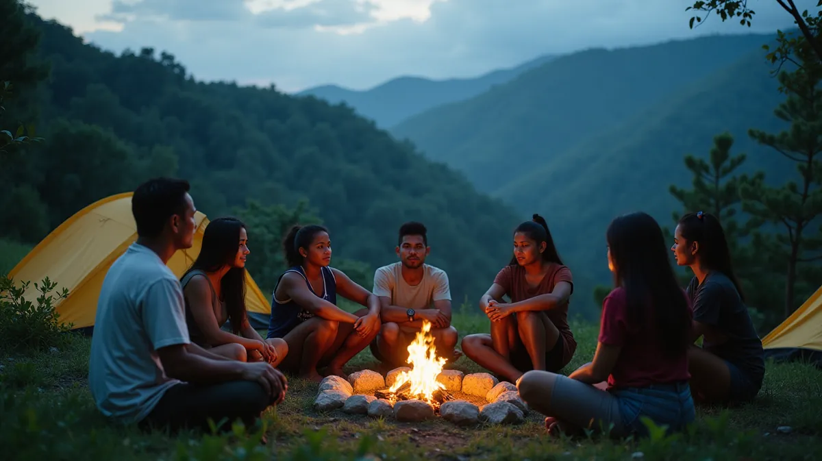 Círculo de integración y reflexión durante una expedición