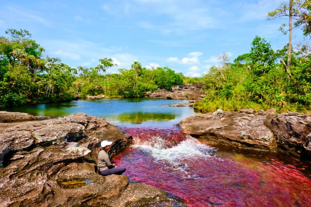 Farbige Gumpen am Caño Cristales